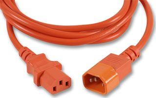 POWER CORD, IEC C14-C13, 2M, ORG PE01118