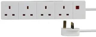 EXTENSION LEAD 4 GANG WHITE 3M 9988N-3M