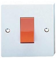 1G 45A COOKER SWITCH WHITE 4016