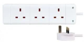 EXTENSION LEAD THREE GANG 1M 9338-1M