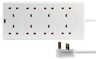 POWER STRIP, 8 OUTLET, 13A, 250V, 500MM PEL01377
