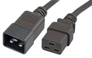 POWER CORD, IEC 60320 C20-C19, 1M PEL01247