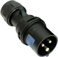 32A 230V 3P ALL BLACK PLUG 023-6X