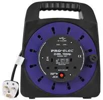 HANDBAG REEL, 2-GANG, 10A WITH USB 25M PEL00806