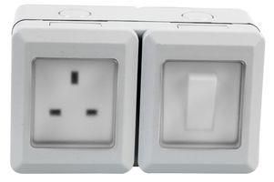 SWITCH AND 13A SOCKET IP55 PEL00890