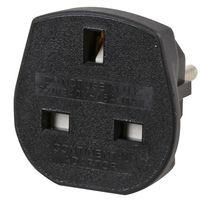 UK TO SCHUKO BLACK TRAVEL ADAPTER 16AMP 9906-B-16