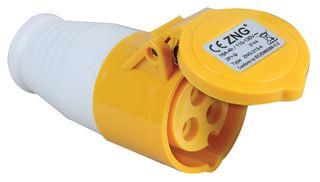 SOCKET 110V 16A 2P-E YELLOW PELB0118