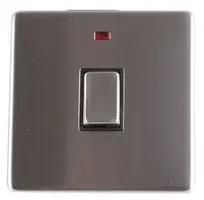 SWITCH 20A DP WITH NEON S-STEEL PELB1153
