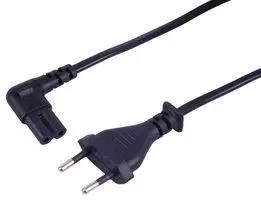 LEAD EURO PLUG 2.5A TO C7 RA BLACK 3M PELB1174