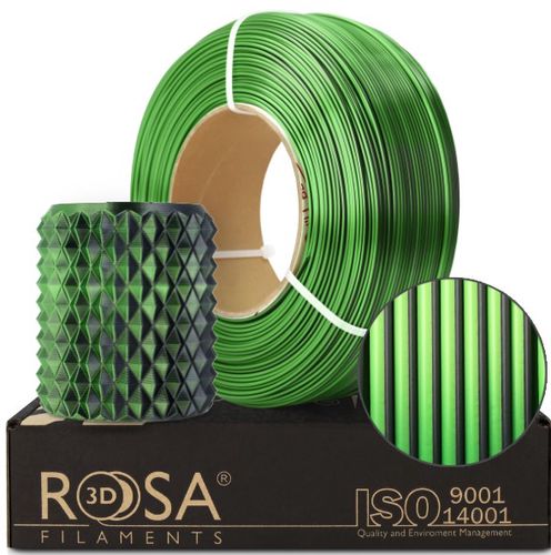 Филамент PLA Silk Mistic Green 1.75mm 1kg refill Rosa3D PLA-MisGre-175-1R-RO 5907753134974