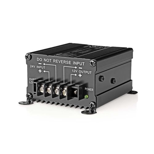 Power Converter | Car Powered | 24 V DC | 12 V DC | 120 W | Screw Terminal | Equipped with a fuse | Black POCO103 5412810300709