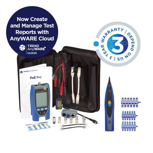 Komplekt - PoE Pro Bluetooth w/ AnyWARE Cloud + võimendussond + tarvikud + 3-aastane garantii, Trend Networks POEPRO-KIT 5056310401711