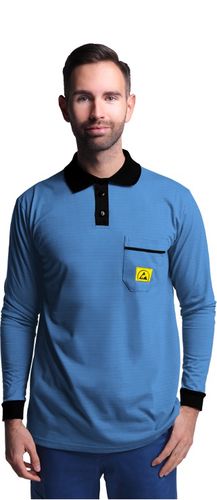 Men’s long sleeve POLO shirt ESD/poloLS/L/blu/M