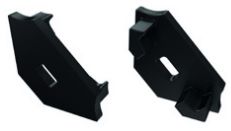 Otsakork LED profiilile LUMINES type C, must, auguga PROF-Cb-EDCAP-WH 5901854772479