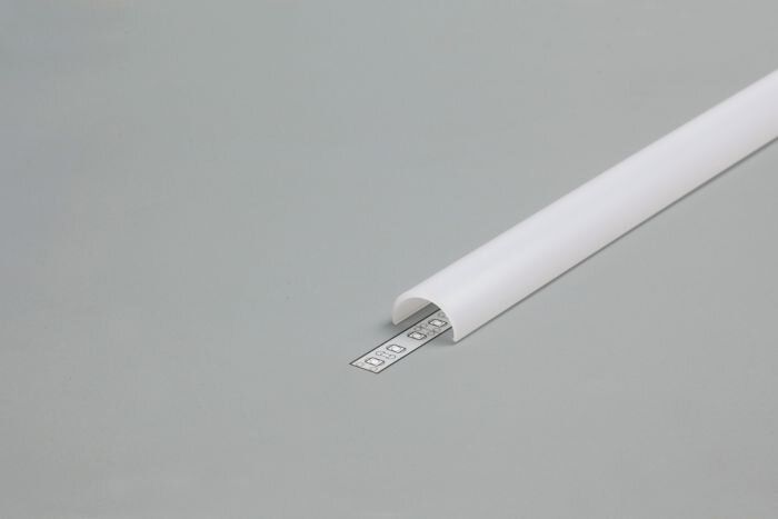 Cover for LED profile ARC12, white OPAL, round, 1m, TOPMET PROF-COVER-D1