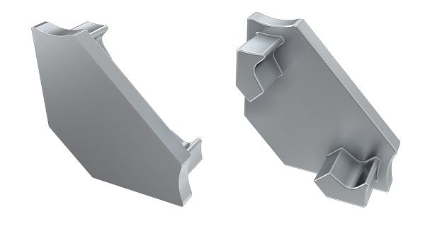 Endcap for LED profile LUMINES type C, grey, without hole PROF-Cs-EDCAP-WOH 5901854772509