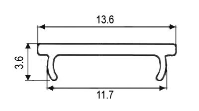 Cover frosted for aluminum profile 150-152 2m PROF-DANG169-2M