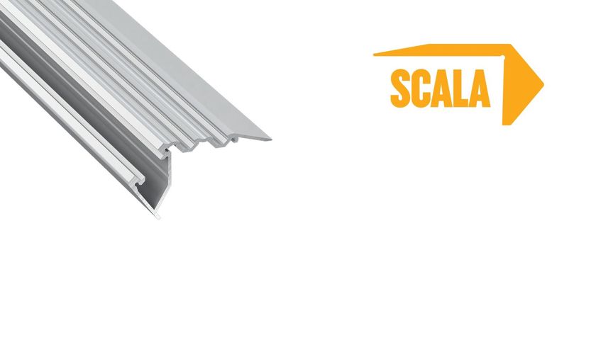 Aluminum profile for LED strips for stairs, SCALA, 2.02m LUMINES PROF-SCALA-2Ms 5902973366167