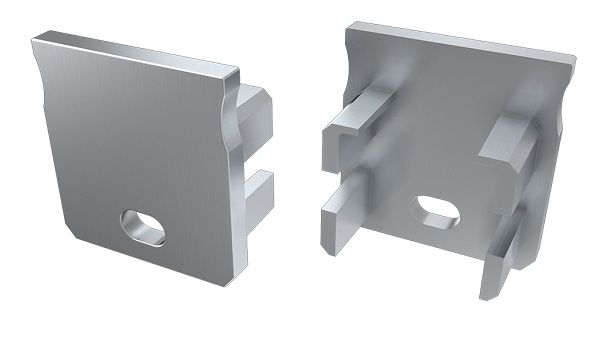 Endcap for LED profile LUMINES type Y, grey, with hole PROF-Ys-EDCAP-WH 5901854775494