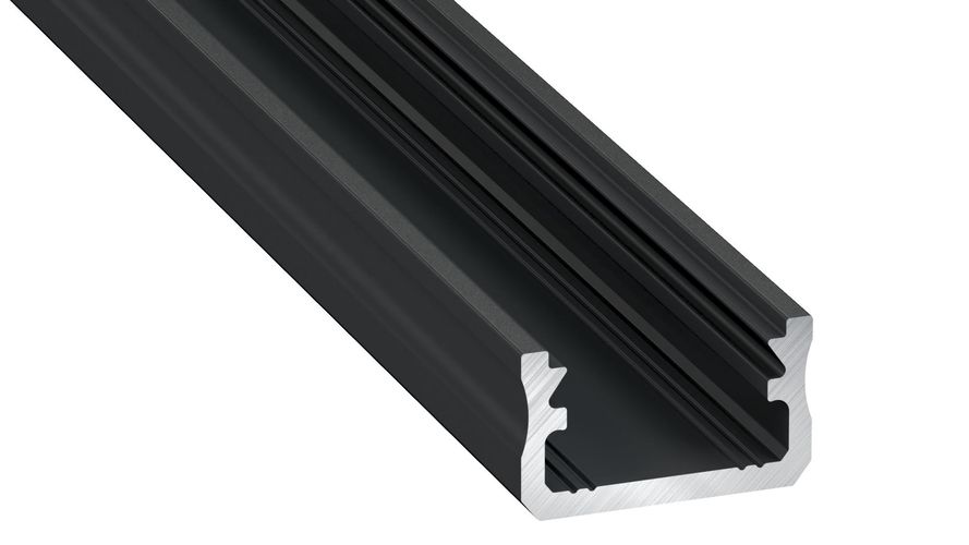 LED Profile LUMINES type A black anodized 3.00m PROF-A-3Mb 5901854775883