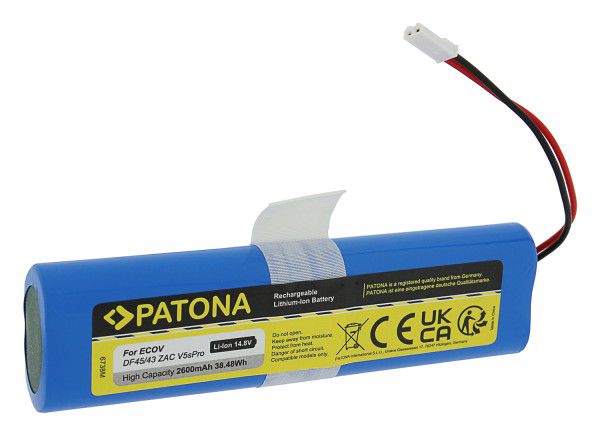 Aku f. Ecovacs Deebot DF45/43 Ilife V50 V5s Pro V8s X750 ZACO V3 V40 V5s Pro V5x 2600mAh / 38,48Wh PT6738 4055655233705