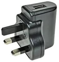 USB CHARGER UK 5VDC 1A BLACK SW4492-V4