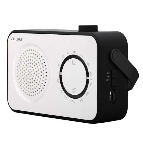 Portable Radio FM/AM with 3.5mm Jack, White R-190BW 8435256896855