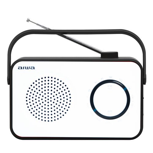 Portable Radio FM/AM with 3.5mm Jack, White R-190BW 8435256896855