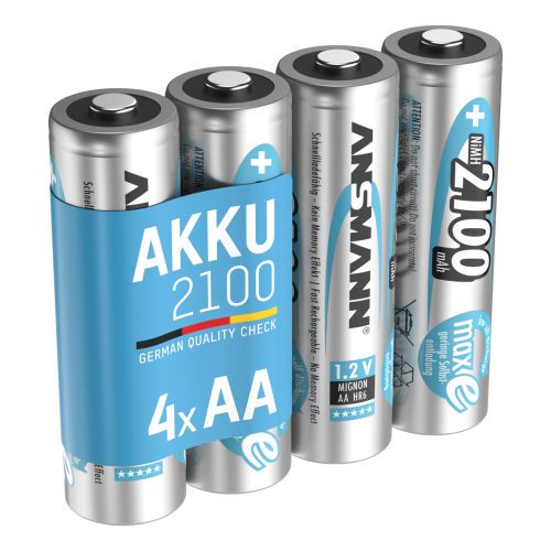 Aku R6 (AA), 1.2 V, 2100 mAh, Ni-Mh, ANSMANN (4tk pakis) R6/2100/ANS-BL4 4013674350520