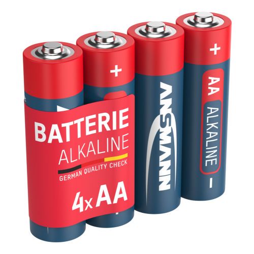 Alkaline batteries LR6 (AA) 1.5V 2800mAh ANSMANN (4vnt blister) R6A/ANS-BL4 4013674005529