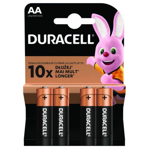 Алкалиновая батарейка LR6 (AA) 1,5V Duracell (блистер 4внт) R6A/DUR-BL4 5000394076952; 5000394127050