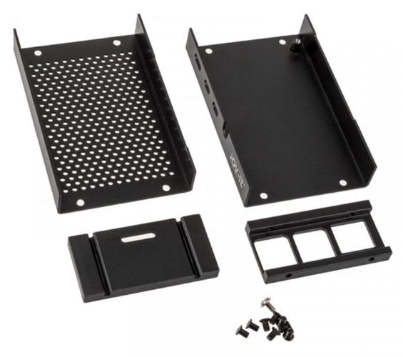 Joy-iT Aluminium case black for Raspberry Pi 4B RB-AlucaseP4+01B 4250236819389