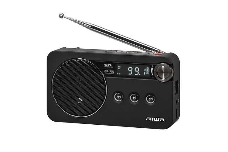 USB/microSD/3,5 mm pordiga laetav taskuraadio FM, must RS-77PLL/BK 8435256810066