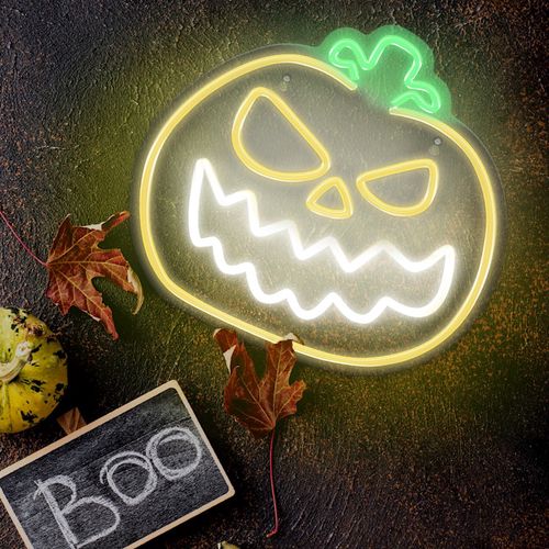 Neoon LED valgusti ANGRY PUMPKIN oranž-valge + USB FPNE14 Forever Light RTV100274 5900495160737