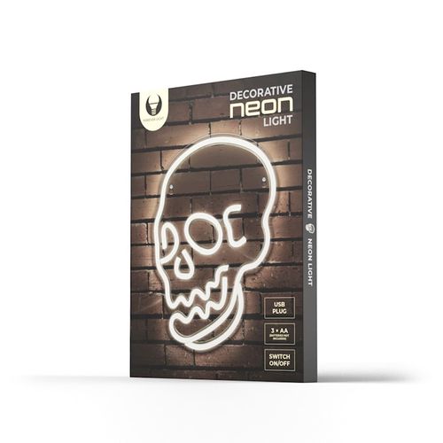 Neoon LED valgusti SKULL valge + USB FPNE07 Forever Light RTV100282 5900495059406