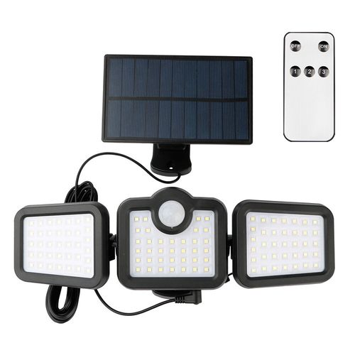 LED solar floodlight with solar panel, motion sensor and remote controller, 8W 600lm, 6000K, 2400mAh RTV100325 5900495050861