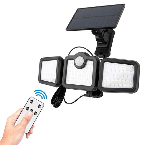 LED solar floodlight with solar panel, motion sensor and remote controller, 8W 600lm, 6000K, 2400mAh RTV100325 5900495050861