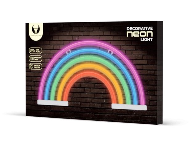 Светодиодное NEON украшение RAINBOW, разноцветное, 5V USB/3xAAA RTV100451 5900495454249