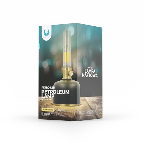 Taaslaetav laualamp Retro Petroleum LED lamp must RTV200022