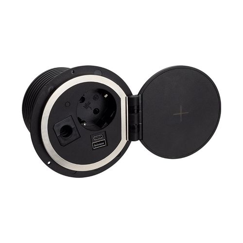 SAMBO BOX - süvistatav mööblipesa 1x Schuko, 1x USB A, 1x USB C SAMBOBOX-CZ-DE-U-2-01 SAMBOBOX-U-2-01 5908293400437