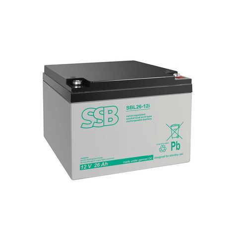 Battery (AGM) SSB SBL (26Ah, 12V, F13 M5, VRLA)
 AS26AH12VM5F13
