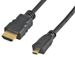 CABLE, HDMI MICRO PLUG-PLUG, 3.28FT, BLK PSG91701