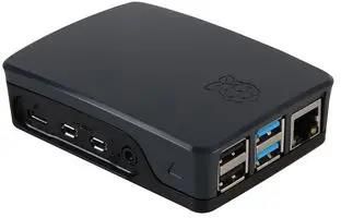 CASE, ABS, RASPBERRY PI 4 MODEL PI4B_CASE_BLK/GRY