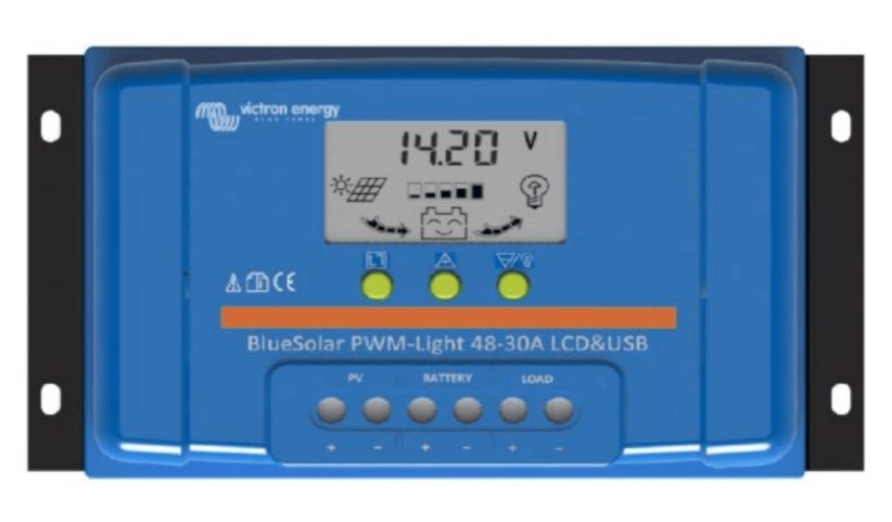 Контроллер зарадки BlueSolar PWM-LCD и USB 48V-10A SCC040010050 8719076046233