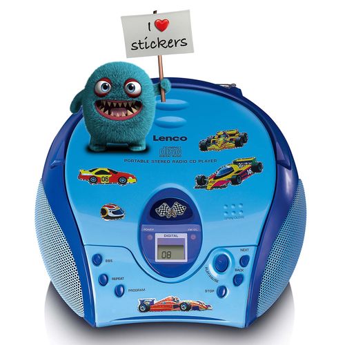 Boombox with CD player FM radio and stickers Blue SCD-24BU KIDS 8711902044925