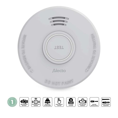 Stand alone smoke alarm with 1 year battery White SD110 8711902090304