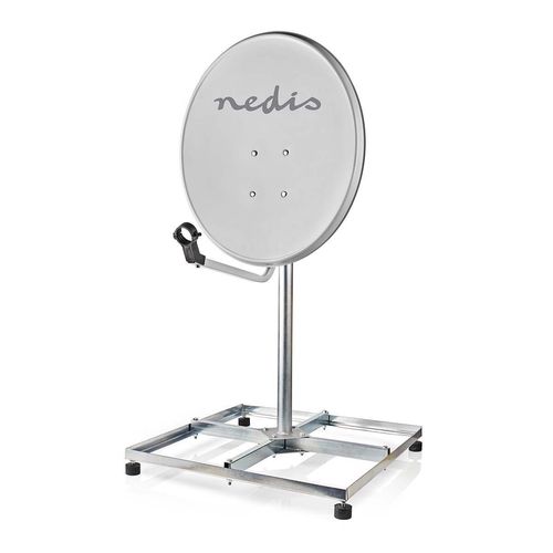 Satellite Balcony Stand | Mast length: 0.75 m | Maximum dish size: 90.0 cm | Bottom plate size: 4 x 30 x 30 cm | Steel | Silver SDBS110ME 5412810298051