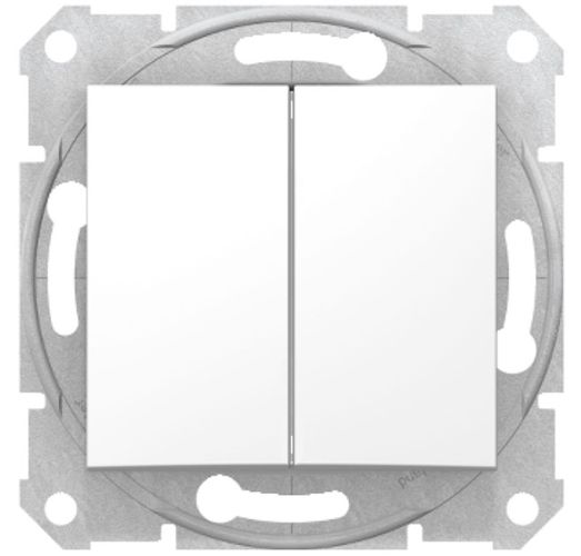 Switch 2 keys white 10A 250V SEDNA SDN0300121