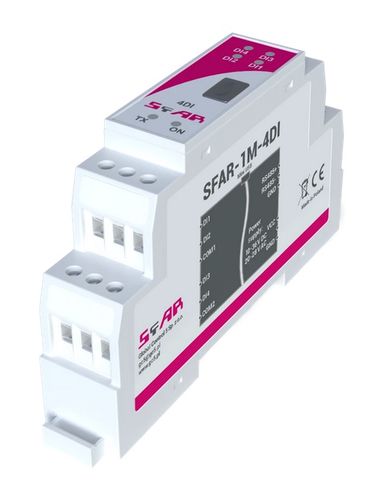 SFAR Mini Industrial Expansion Module - Modbus RTU/ASCII , 4 DI, PNP or NPN type, 10-38 V DC; 10-28 V AC SFAR-1M-4DI