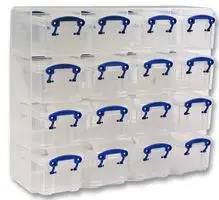 STORAGE BOX, 125MM X 375MM X 310MM, PP 0.3LX16ORG